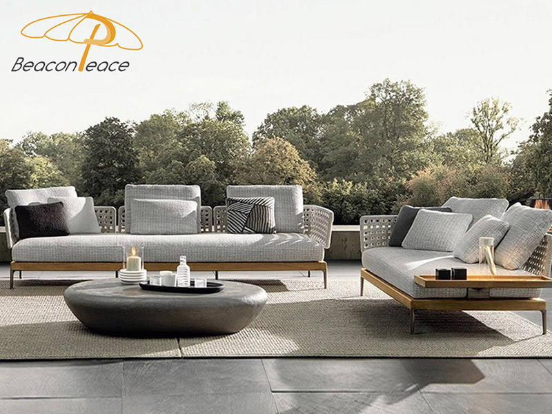 Outdoor Balcony Sofa Teak Wood